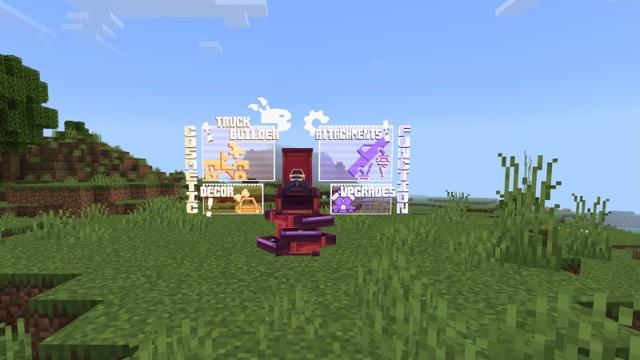 Screenshot of the Minecraft Bedrock Marketplace product Monster Trucks Add-On created by Yeggs.