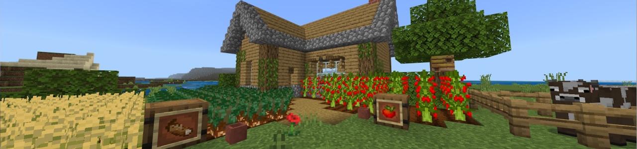 Panorama of the Minecraft Bedrock Marketplace product More Food created by Yeggs.