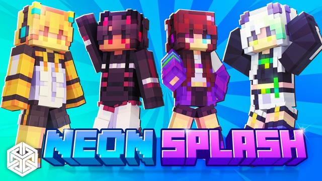 Thumbnail of the Minecraft Bedrock Marketplace product Neon Splash created by Yeggs.