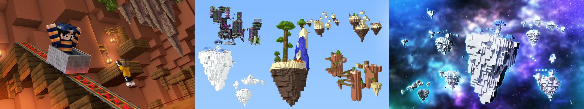 Panorama of the Minecraft Bedrock Marketplace product Parkour Universe created by Yeggs.