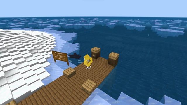 Screenshot of the Minecraft Bedrock Marketplace product Penguin Puzzle Island created by Yeggs.