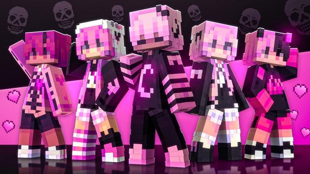 Thumbnail of the Minecraft Bedrock Marketplace product Pink And Black created by Yeggs.