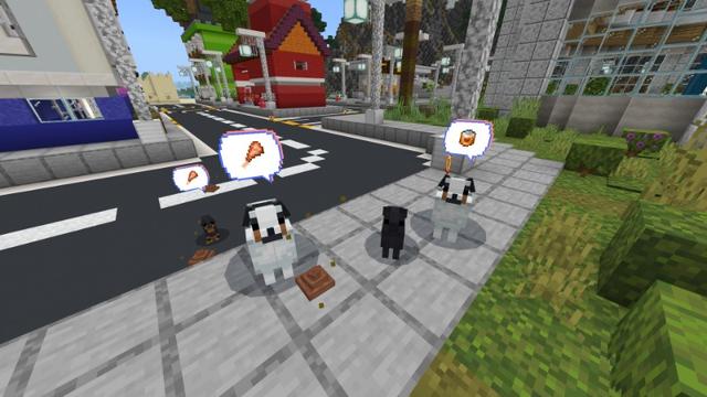 Screenshot of the Minecraft Bedrock Marketplace product Puppy Town created by Yeggs.