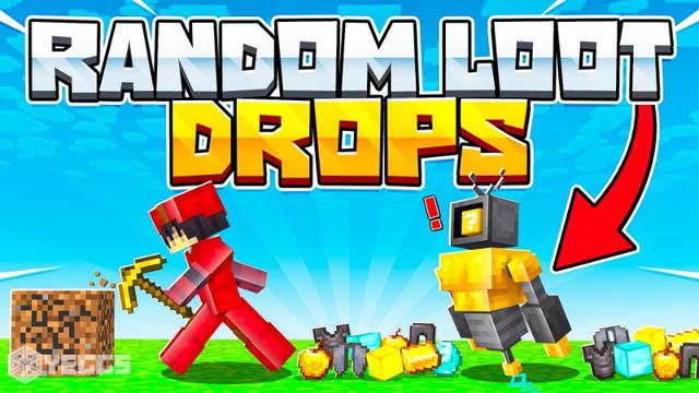 Thumbnail of the Minecraft Bedrock Marketplace product Random Loot Drops created by Yeggs.