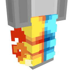 Thumbnail of the Minecraft Bedrock Marketplace product Split Fire Flame Pants created by Yeggs.