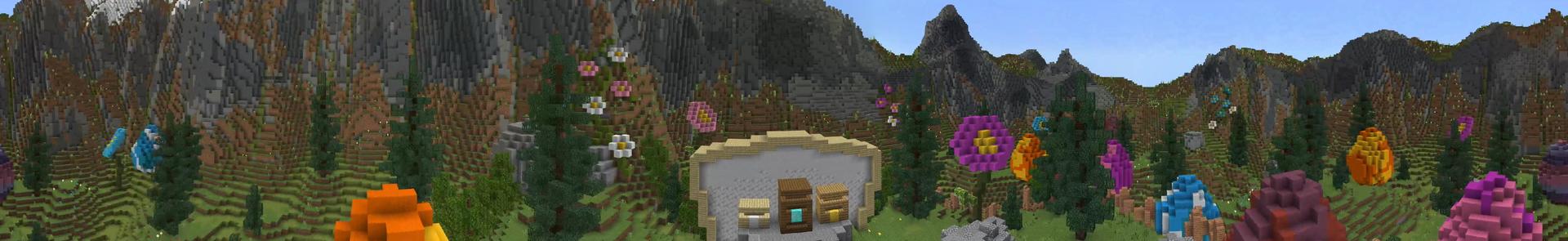 Panorama of the Minecraft Bedrock Marketplace product Spring Egg Hunt created by Yeggs.