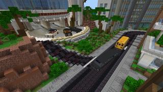 Screenshot of the Minecraft Bedrock Marketplace product Supercar Island created by Yeggs.
