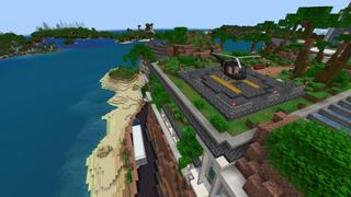 Screenshot of the Minecraft Bedrock Marketplace product Supercar Island created by Yeggs.