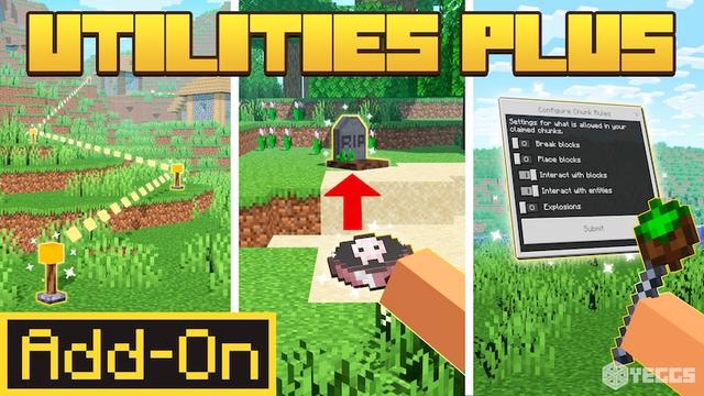 Thumbnail of the Minecraft Bedrock Marketplace product Utilities Plus Add-Ons created by Yeggs.