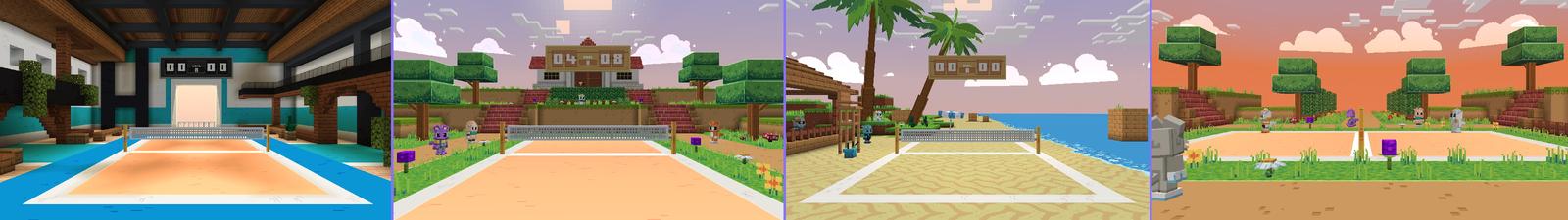 Panorama of the Minecraft Bedrock Marketplace product Meow Meow Volley created by Zedafox.