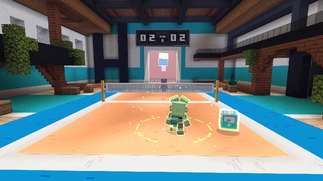 Screenshot of the Minecraft Bedrock Marketplace product Meow Meow Volley created by Zedafox.