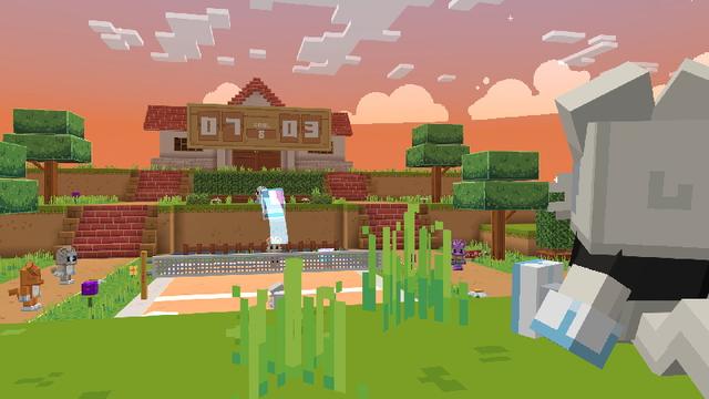 Screenshot of the Minecraft Bedrock Marketplace product Meow Meow Volley created by Zedafox.