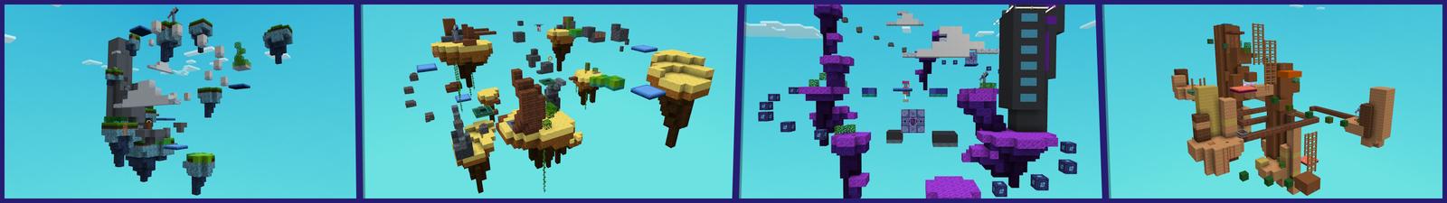 Panorama of the Minecraft Bedrock Marketplace product Platform Parkour created by Zedafox.