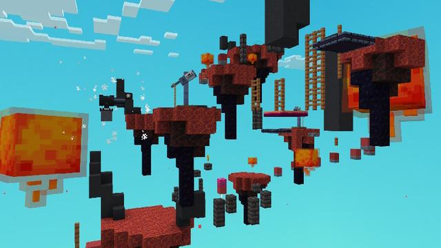 Screenshot of the Minecraft Bedrock Marketplace product Platform Parkour created by Zedafox.