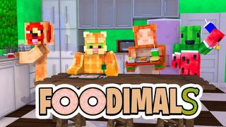 Thumbnail of the Minecraft Bedrock Marketplace product Foodimals created by Zombeanie.